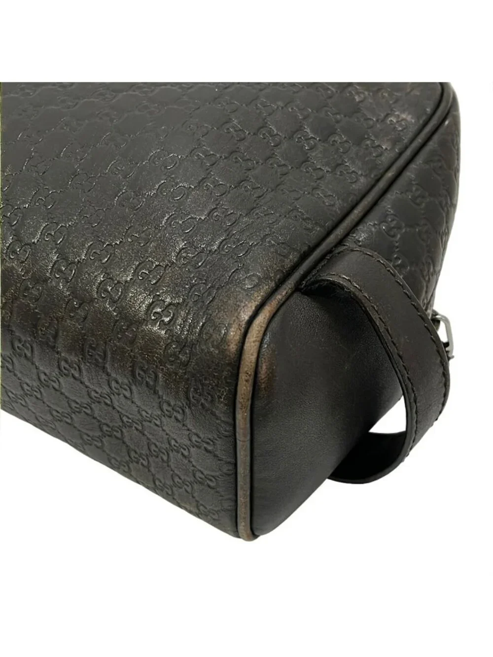Gucci Second Bag Micro Guccissima Dark Brown Leather